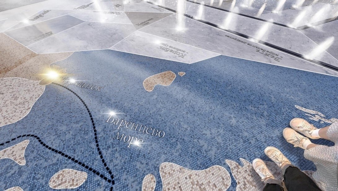 Мозаика Северного морского пути украсит фонтан у Дворца спорта в Архангельске Мозаика Северного морского пути украсит фонтан у Дворца спорта в Архангельске