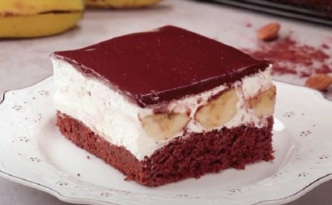 Шоколадно-банановый торт — нежность в каждом кусочке