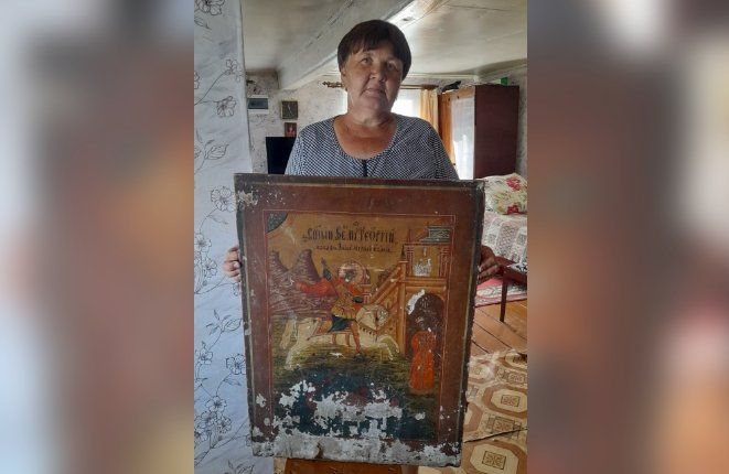 Икону «Чудо Георгия о змие» из Кенозерья отреставрировали в Москве Икону «Чудо Георгия о змие» из Кенозерья отреставрировали в Москве