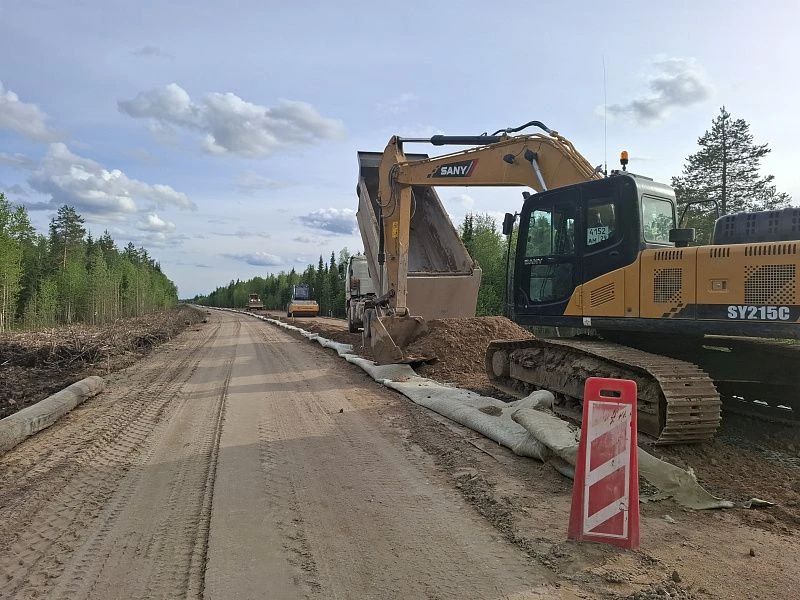 В Мезенском округе продолжаются работы на автодороге Архангельск – Белогорский – Пинега – Кимжа – Мезень