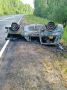 В Вельском округе перевернувшаяся «Нива» загорелась, водитель скрылся