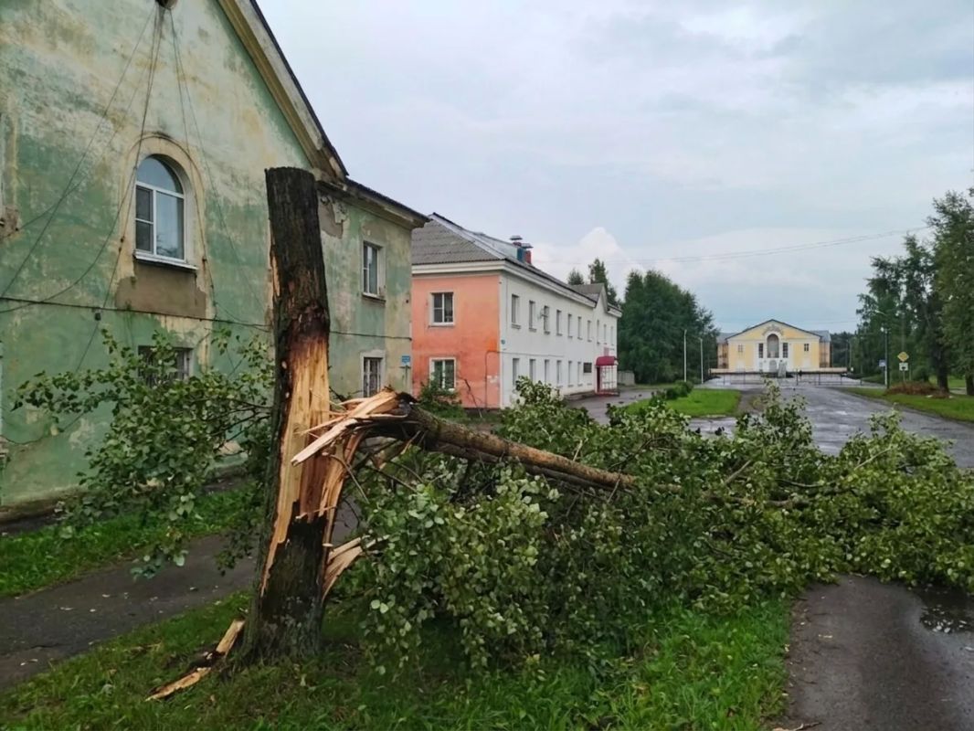 Накануне стихия всей своей мощью обрушилась на посёлок Кулой в Вельском округе.Буквально за несколько мгновений просто дождь сменился ураганом Накануне стихия всей своей мощью обрушилась на посёлок Кулой в Вельском округе.Буквально за несколько мгновений просто дождь сменился ураганом