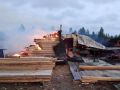 В Плесецком округе ночью сгорел цех частной пилорамы