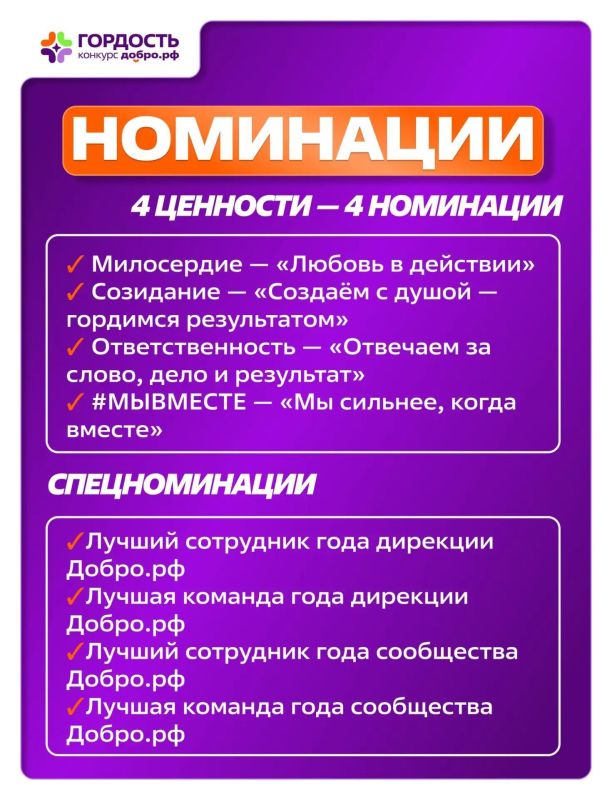 Настало время признания: стартовал конкурс «Гордость Добро.рф»! Настало время признания: стартовал конкурс «Гордость Добро.рф»!