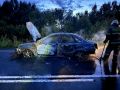 На трассе М-8 в Холмогорском округе загорелся легковой автомобиль
