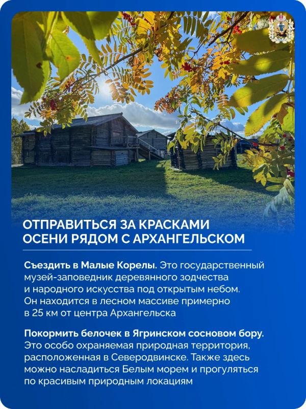 «Поймать осень» в Архангельской области — значит отправиться в места с первозданной северной природой, где происходит яркая смена красок «Поймать осень» в Архангельской области — значит отправиться в места с первозданной северной природой, где происходит яркая смена красок